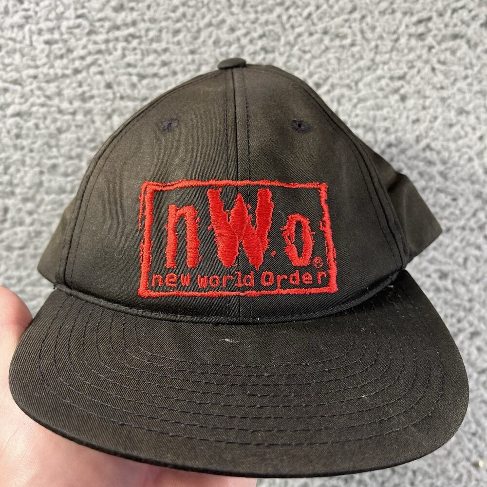 Vintage 1998 WCW nWo New World Order Snapback Hat Twins Enterprise Wrestling 90s
